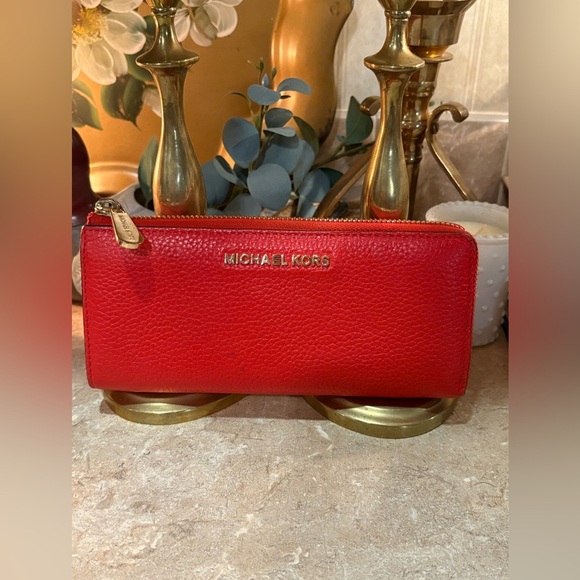 COPY - MICHAEL KORS Bedford large 3/4 zipper leather wallet - Picture 1 of 13